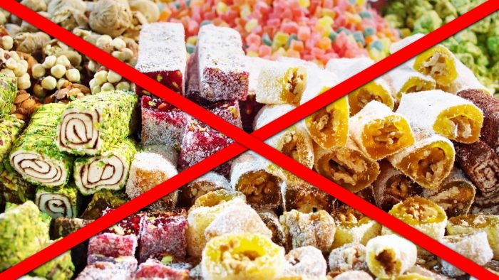 запрещены любые десерты